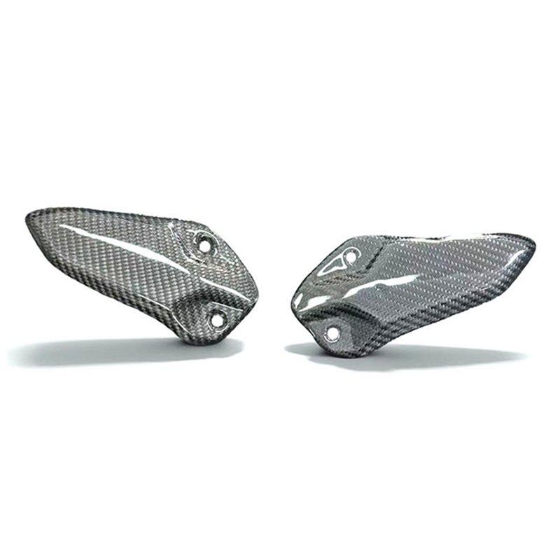 For Kawasaki Ninja ZX-4R ZX-4RR ZX4R ZX-25R -2024 -2024 Carbon Fiber Foot Pedal Heel Guard Plates 3K Motorcycle Parts