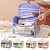 with Handle Women's Cosmetic Bag Portable Toiletry Organizer Wash Handbag  for Toiletries
