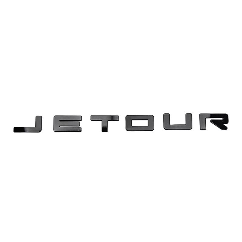 emsqc4 For Jetour T2 i-DM Ich - X K3 Car Emblem Blackout Sticker Grille Light Letter Badge Black Warrior Matte Black Emblem Accessories
