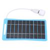 Solar Panel with Light Handle Blue 5V 5W USB Portable Solar Panel Charger for Outdoor Camping
