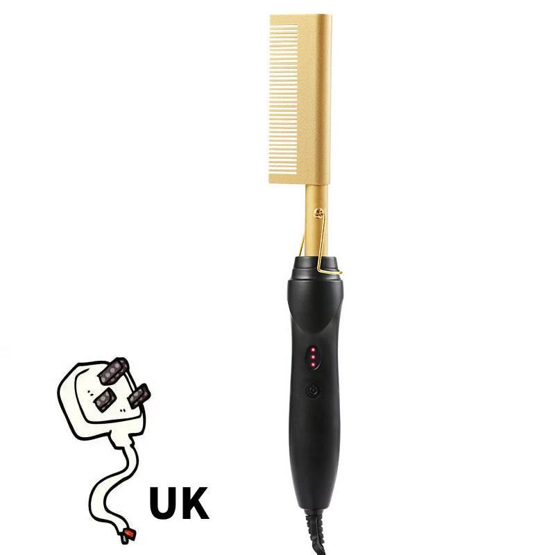 Hair Hot Comb Straightener Professional Press Comb Electric Curler Portable