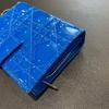 [Б/У] Держатель для карт Lady Dior Mini Синий Лакированный Кожаный Стеганый Cannage с Золотой Фурнитурой - Отличное Состояние #A447WY