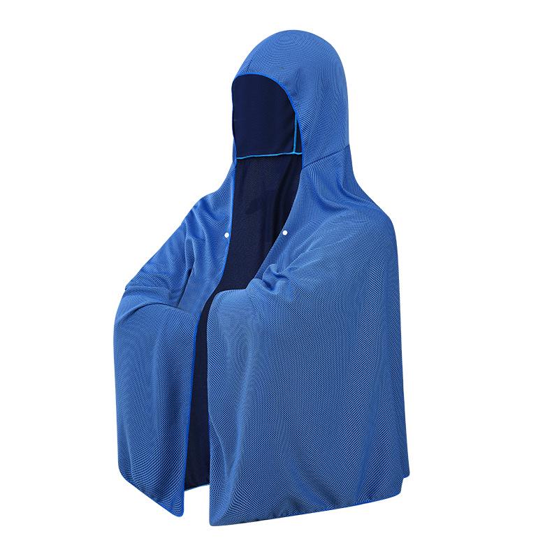 Plus Size Quick-Dry Hooded Beach Towel with Sun Protection and Cooling Effect