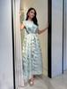 Elegant French Ruffle Waist-Cinching Patchwork Pleated Cake Skirt with Lace-Up Detail