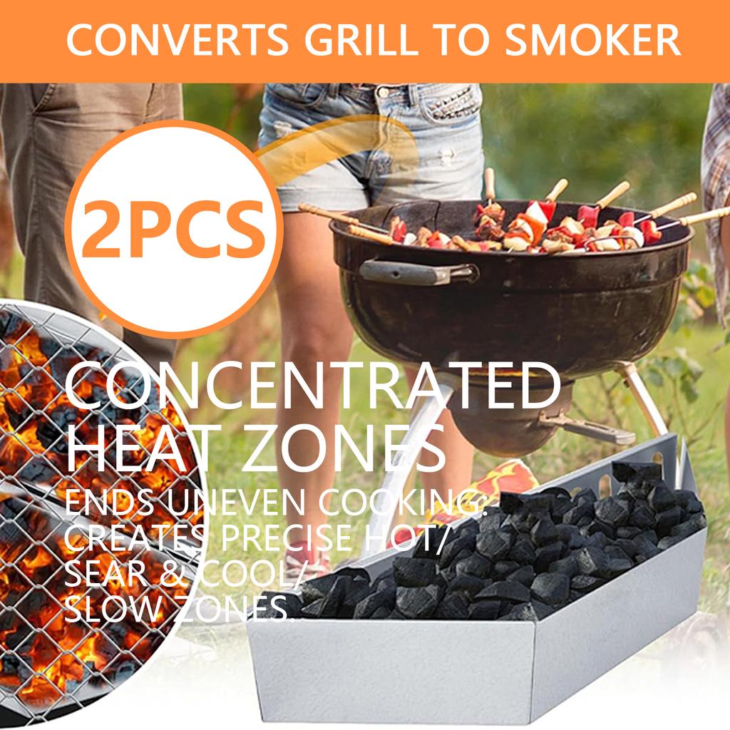 2 шт. Корзина для угля из нержавеющей стали для барбекю, Держатели для угля Char-Basket для Weber, Совместимо с 22-дюймовым угольным контейнером Weber