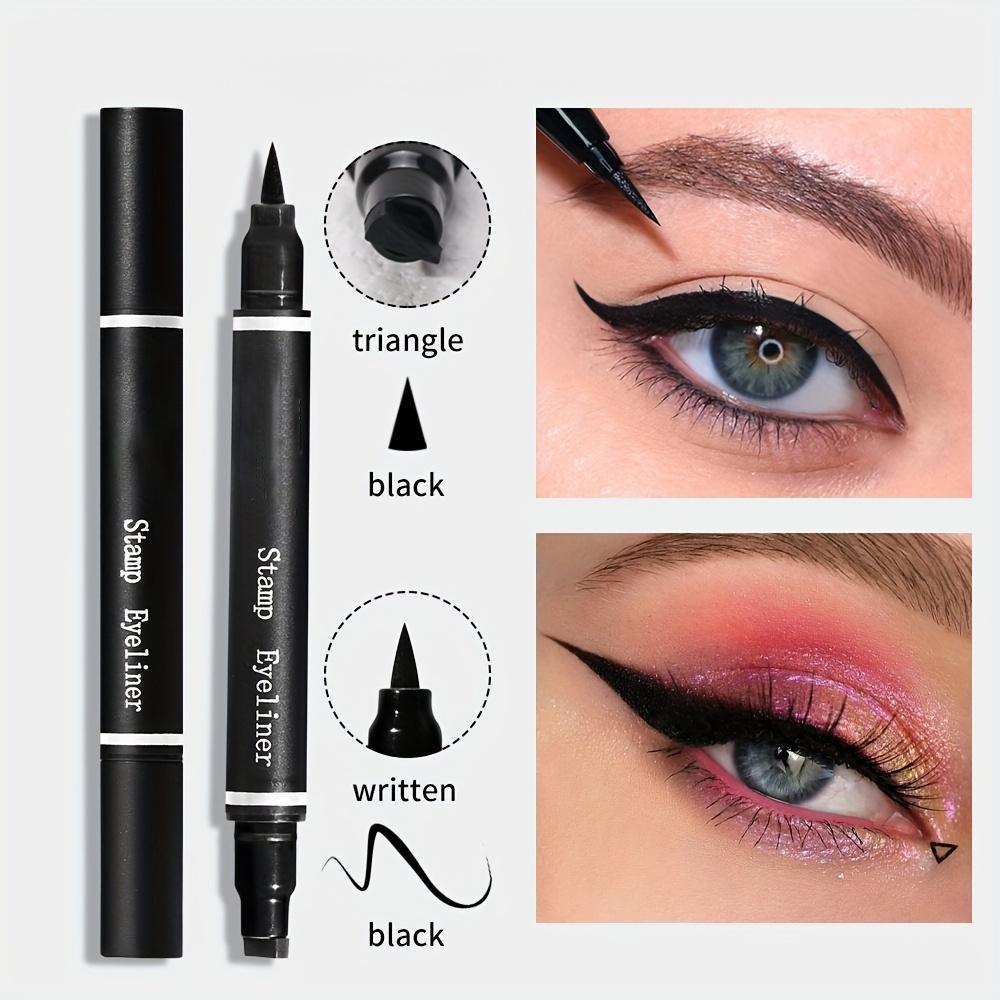 Прохладная подводка для глаз Black Seal, долговечная, водостойкая, не размазывается, не выцветает, двусторонняя подводка для макияжа