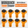 8 Pcs Workbench Tenon Stopper Non Marring Durable Nylon Non-slip EVA Rubber Used for 19/20mm Hole Desktop Clip