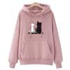 Autumn and Winter New Loose Large Size Sweatshirt for Women Plus Velvet Hooded Korean Style Student Jacket Top for Women
