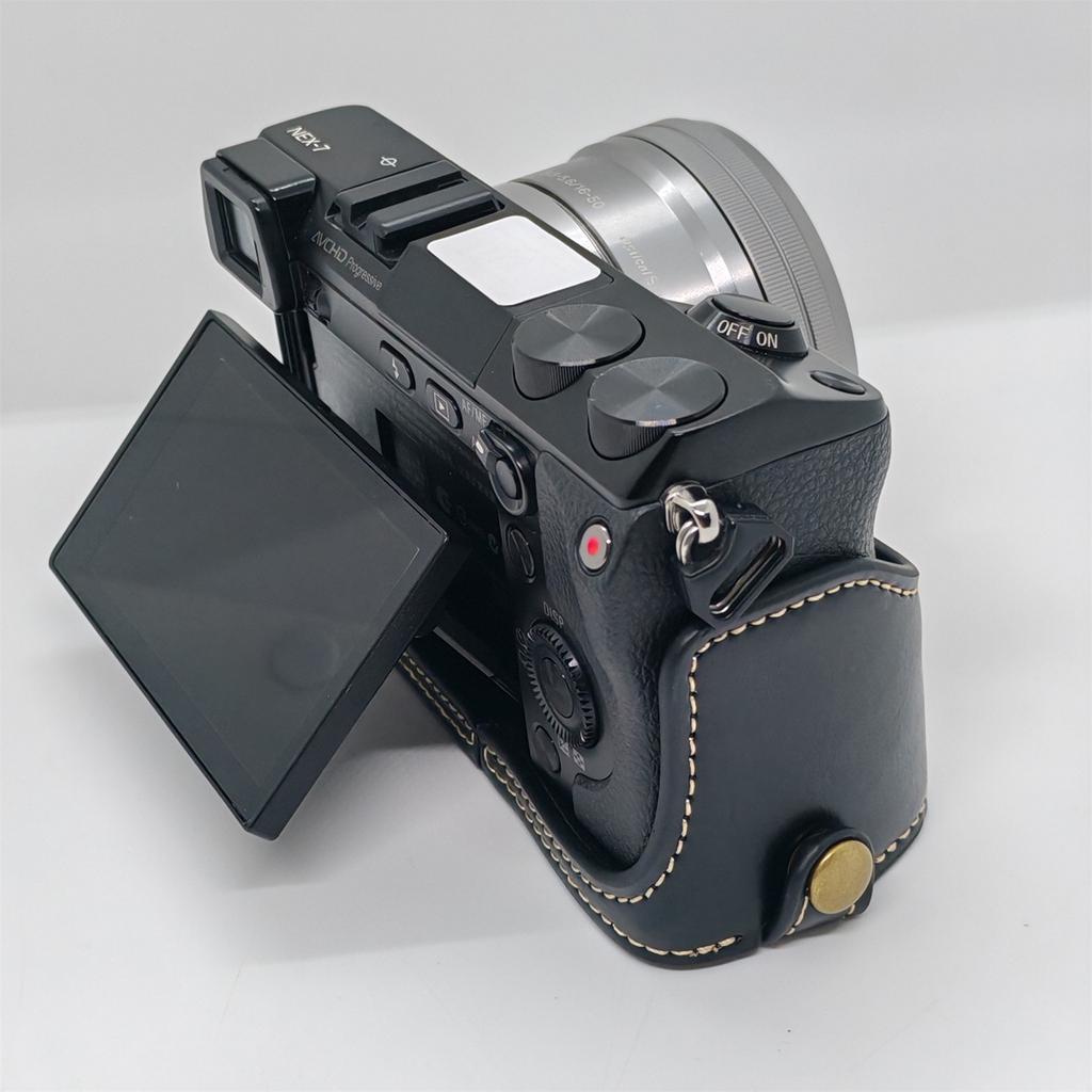 Для Sony NEX-7/NEX-6 Полукорпусный чехол для камеры с доступом к батарее Нижний чехол из ПУ кожи