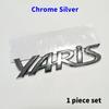3D Металлическая эмблема-значок логотипа Yaris Матовый черный Хромированная наклейка с буквой на багажник Для Toyota Yaris Аксессуары для декора экстерьера автомобиля