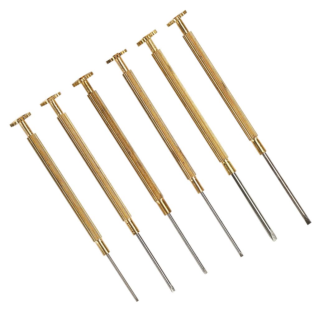 6pcs Slot Watch Screwdrivers Set Copper Watch Glasses Computer Repairing Screwdrivers