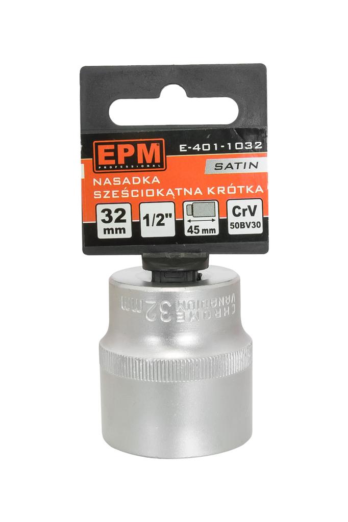 Short Socket 1/2'' 6-Angle Satin 10Mm - E-401-1010