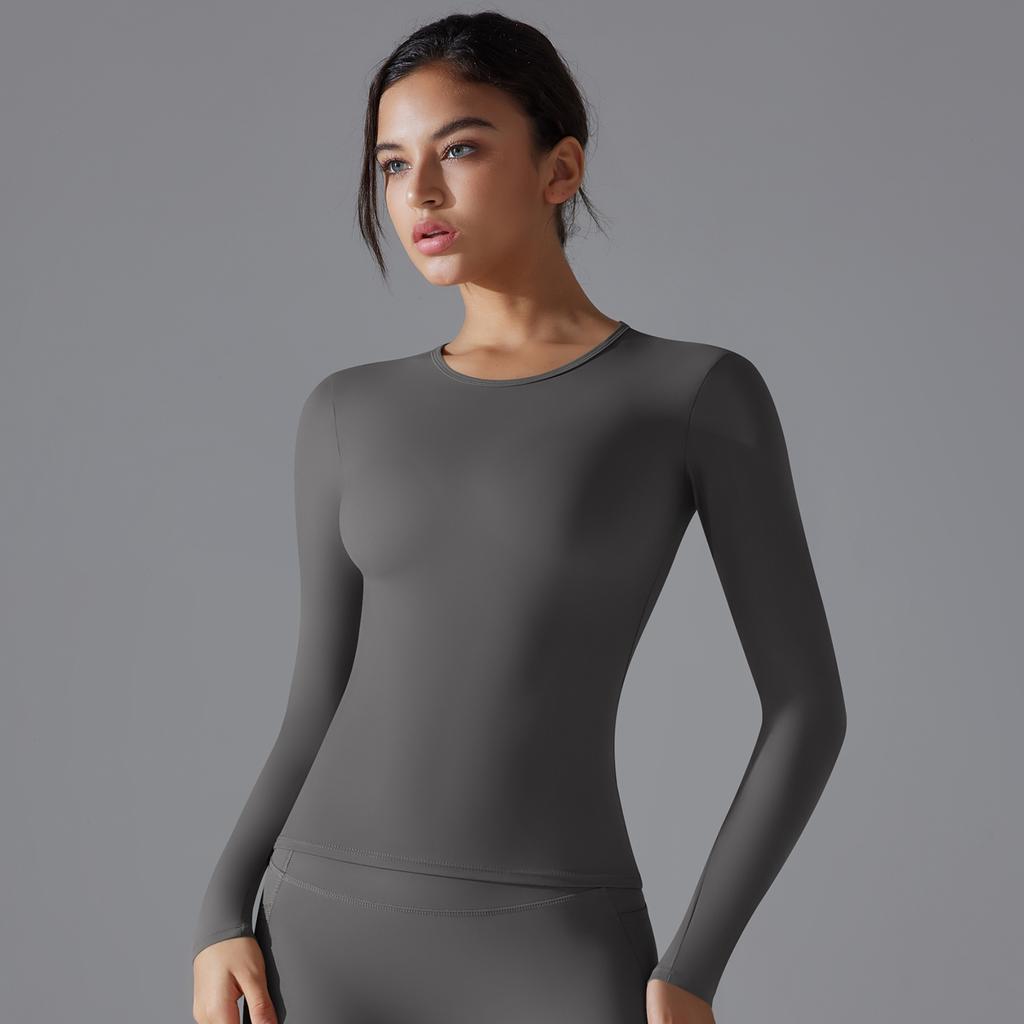 Nessaj Женские спортивные футболки с длинными рукавами, укороченные топы для йоги, быстросохнущие рубашки для бега в тренажерном зале и фитнеса