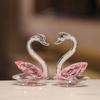 1/2 шт. Элегантная статуэтка лебедя, креативные хрустальные настольные украшения, статуэтка лебедя из хрусталя для гостиной
