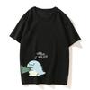 Футболка с динозавром в паре, высококачественная летняя повседневная свободная футболка с короткими рукавами для парня, девушки, девушки