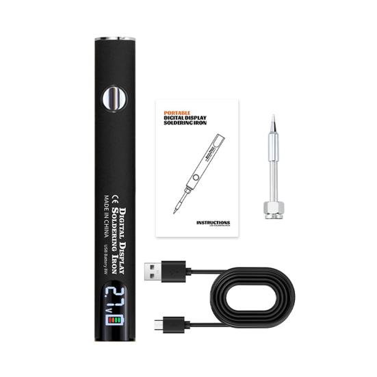 Комплект паяльника USB-зарядка в виде ручки, электрический, регулируемая температура, компактный портативный паяльник