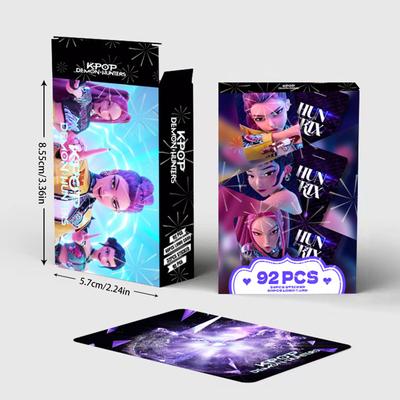 92 Двусторонние HD Цветные Фотокарточки KPOP Охотники на Демонов Huntrix Saja Boys Rumi Аниме Периферийные Коллекционные Карты Подарок