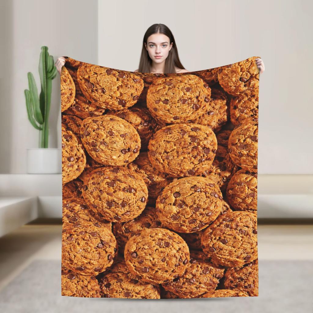 Delicious Food Pattern French Fries Knitted Blanket Flannel 3D Lightweight Thin Throw Blankets Bedspreads Quilt Multi-function