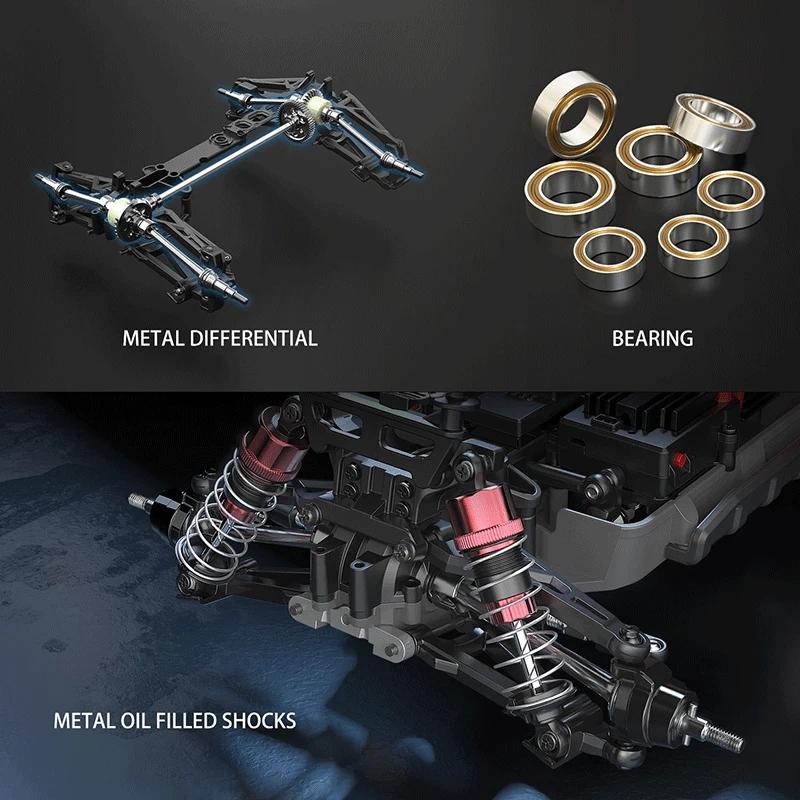 2024 New 1/16 4WD RC Car High Speed 70KM/H Climbing Racing Drift High Horsepower Brushless RC Racing Car RC Car Off-road Truck Toy Children's Gift