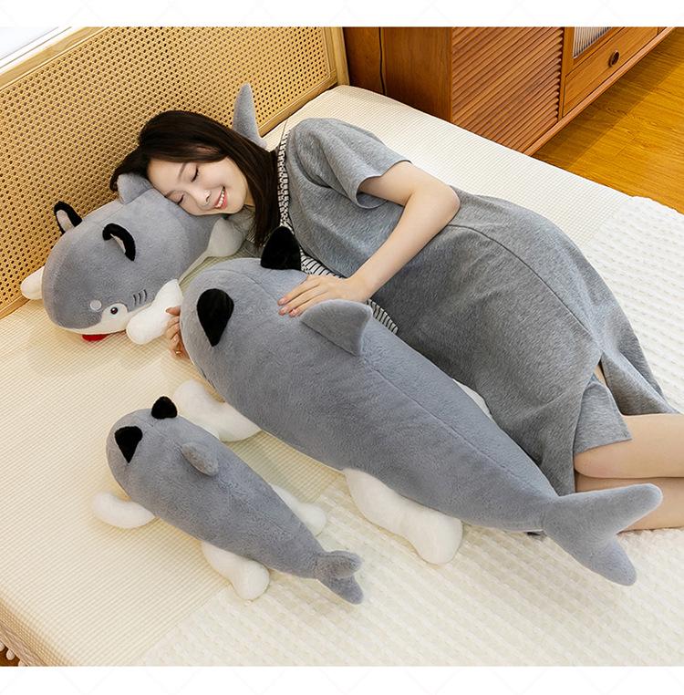 Плюшевая игрушка «Большая белая акула» серии «Океан» - Семейное украшение, Спутник для сна, Подарок-подушка для девочек