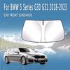 Car Front Windshield Sunshade Heat Insulation Sun Visor Summer Auto Accessories For BMW 5 Series G30 G31 2018~2023 2019 2020