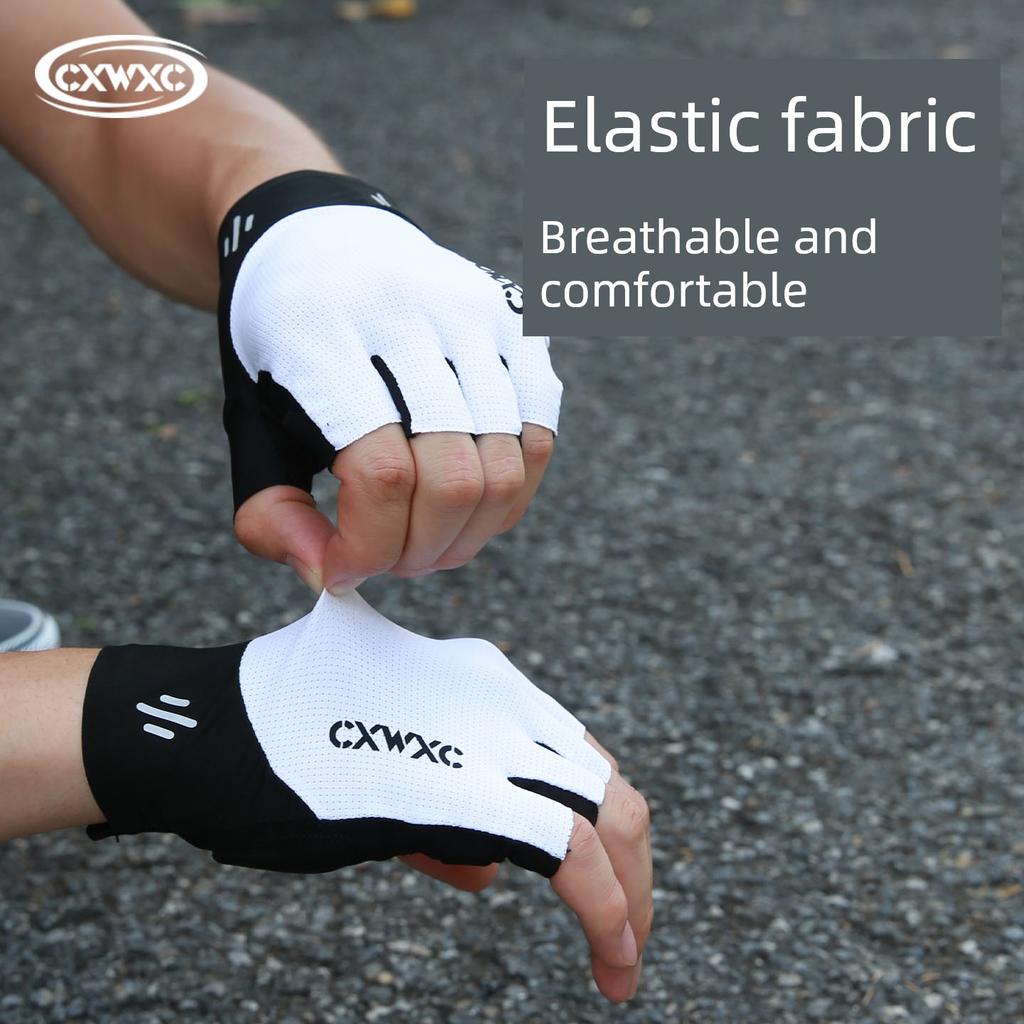Cxwxc Bicycle Cycling Short-Finger Gloves Summer Half-Finger Breathable Road Mountain Bike Sports Sun Protection Gloves Autumn