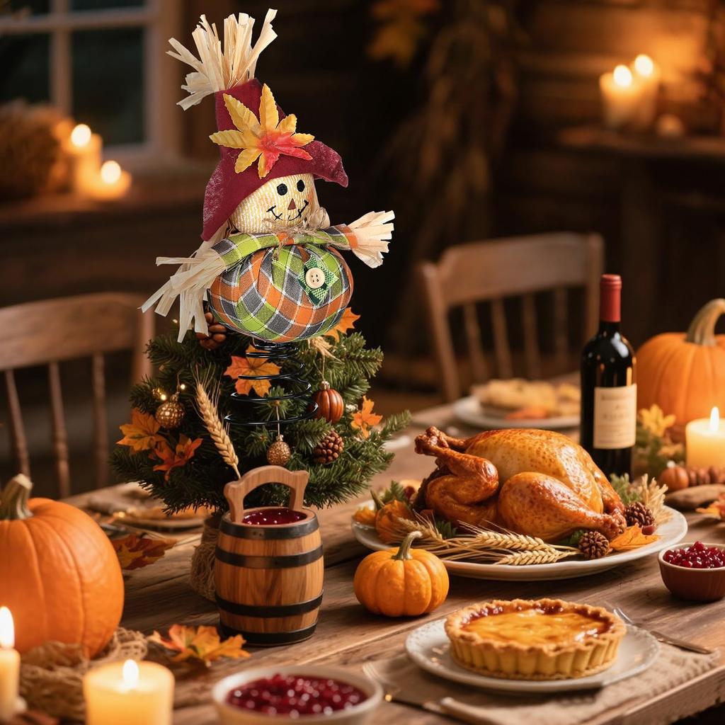 Миниатюрные украшения для дерева на День благодарения, Пугало, Осенние рождественские украшения для дерева, Украшения для домашней вечеринки