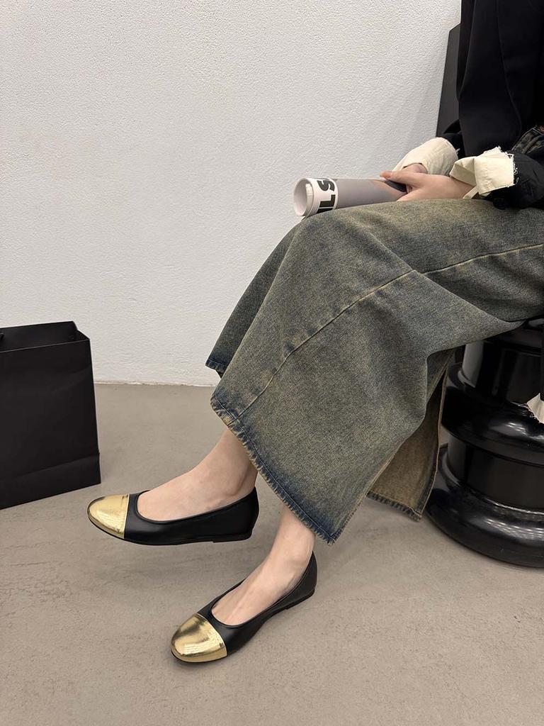 Fashion Round Toe Women Loafers 2024 New Arrivals Autumn Spring Dress Shoes Black Beige Brown Low Heeled Shallow Casual Mary Janes Mules