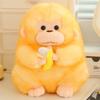 PP Cotton Banana Monkey Plush Toy Fluffy Banana Monkey Doll Funny Monkey Stuffed Doll  Kids Gift