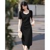 Women's Elegant Short Sleeve Midi Dress