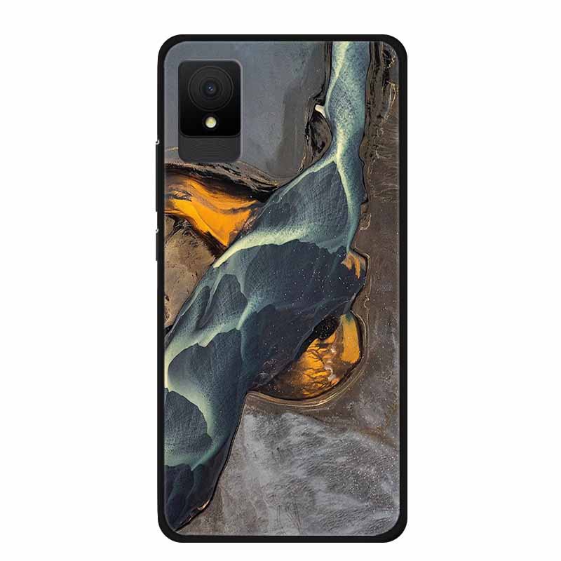 For TCL 505 Phone Cases Back Cover For TCL 502 Black Edge Silicone TPU Funda for TCL505 Marble Soft Case Colorful Coque Bumper