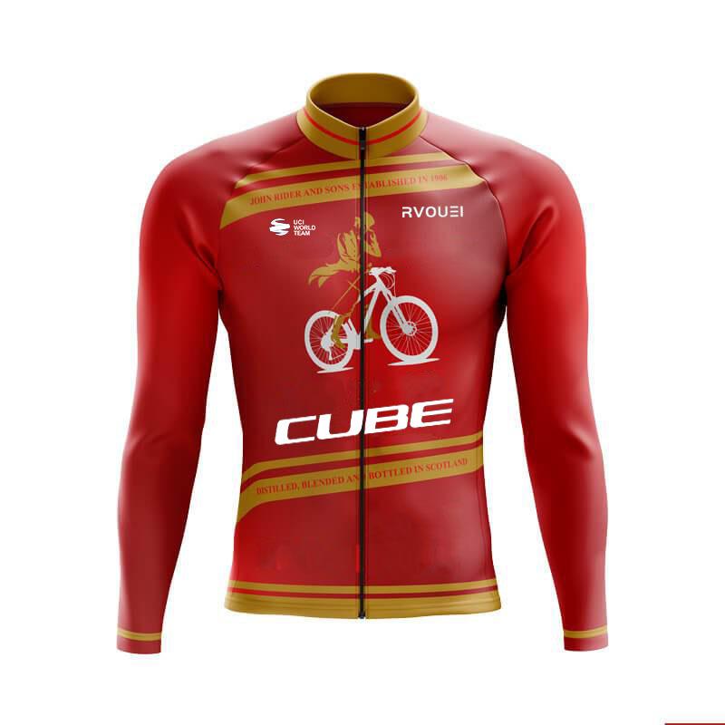 2026 Autumn Breathable Cycling Suit Set Rvouei Cube Team Long Sleeve Men MTB Bike Clothing Autumn Bicycle Clothes Maillot Ropa Ciclismo