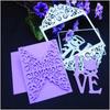 2 шт./Набор 3D Конверт Любовь Фоторамка Металлические режущие штампы Скрапбукинг Открытка Бумажное ремесло Украшение дома Тиснение Трафареты Резак
