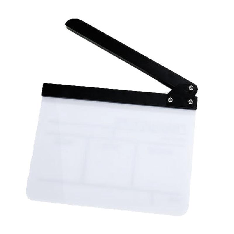 Acrylic Film Movie Directors Clapper Board Kit Movie Theater Cut Action Scene Clapboard Magnetic Film Clapboard