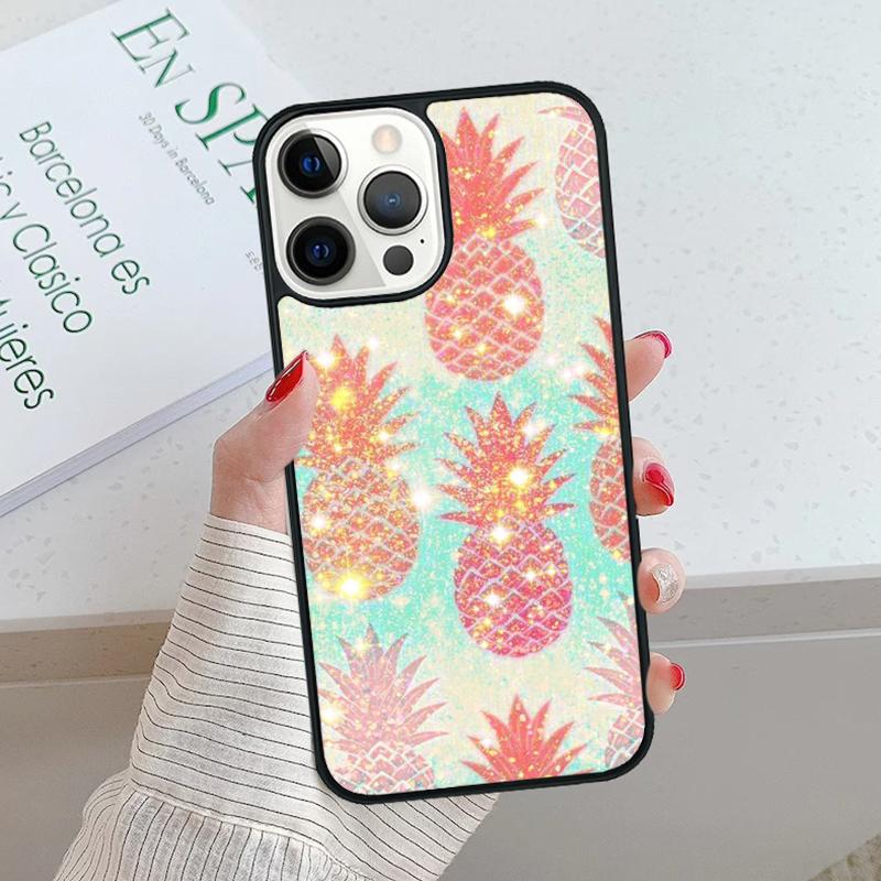 Милый чехол для телефона с рисунком ананаса для iPhone 17 Air 15 16 16e 14 13 Pro Max Coque 12 11 Pro Max PLUS мобильные fundas чехол