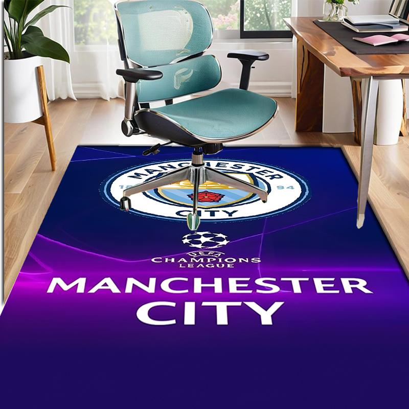 Football team City FC Pattern Rug, Indoor/Outdoor Mat, for Picnic, Gameroom, Bedroom, Office, Living Room, Home Decor Carpet, Birthday Gift