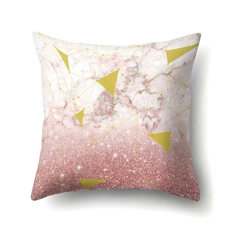 Nordic Pillow Ins Style Polyester Pillow Case Car Decoration Home Printed Car Waist Cushion Pillow Case