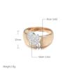 Kinel Rose Gold Rings With Silver Color Flower