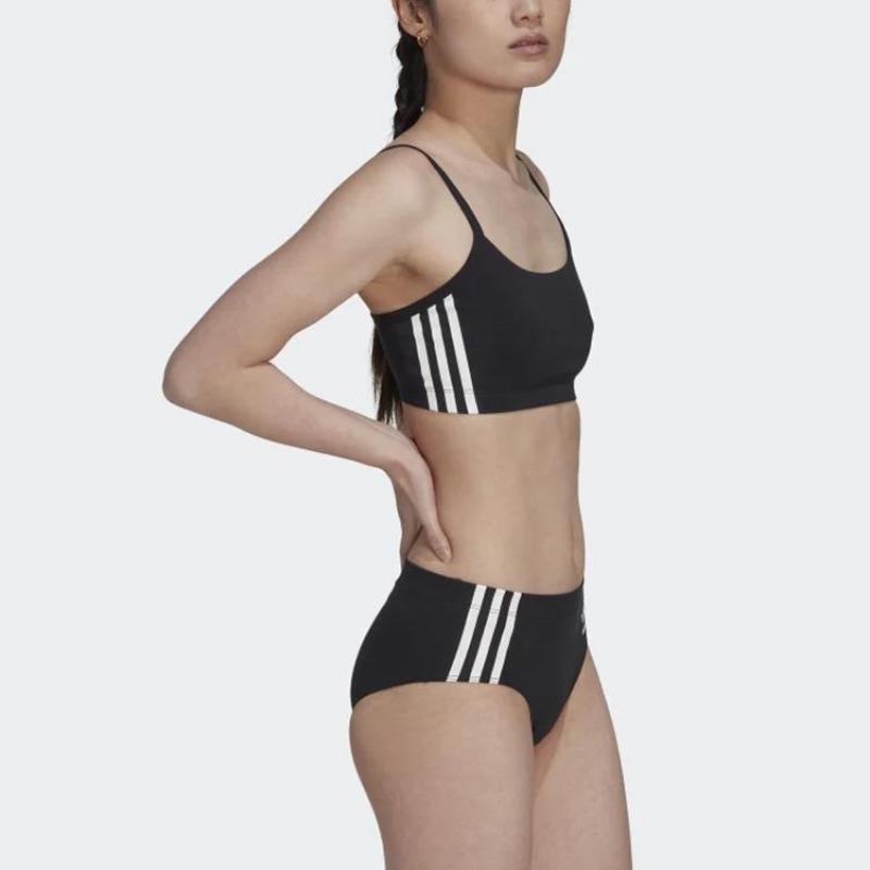 adidas Оригинальные женские бюстгальтеры-бюстгальтер Adicolor Comfort Flex Cotton Scoop Bralette черного цвета GB1148