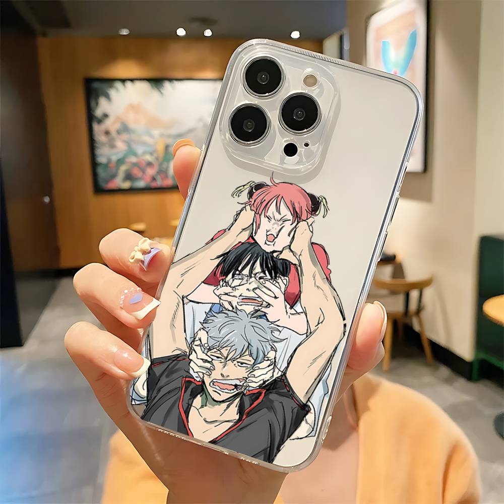 Аниме G-Gintama Чехол для телефона для IPhone 17 16 15 12 11 Pro Max 14 Plus 13 Mini Прозрачный Мягкий Чехол