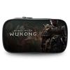 Spacious Black Myth Wu Kong Pencil Case Stylish Polyester Design For Students