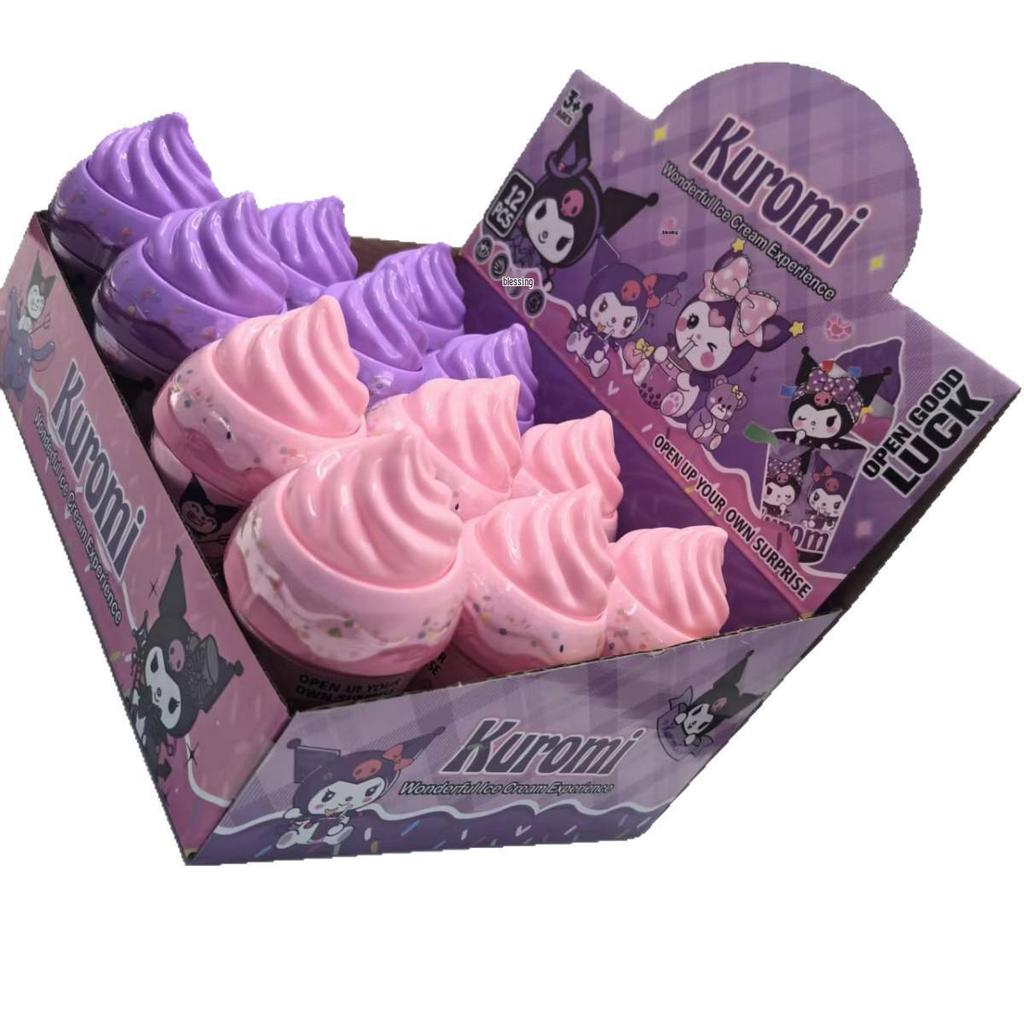 Фигурка-брелок Sanrio Kuromi Мороженое-эскимо с соответствующей карточкой Подвеска для рюкзака.