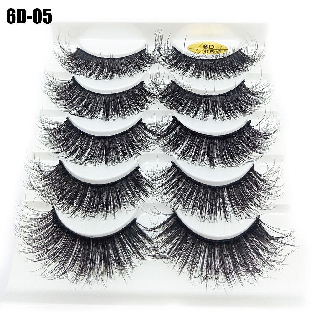 Fluffy Multilayers Wispy Flared Eye Lash Extension 6D Faux Mink Hair Crisscross False Eyelashes