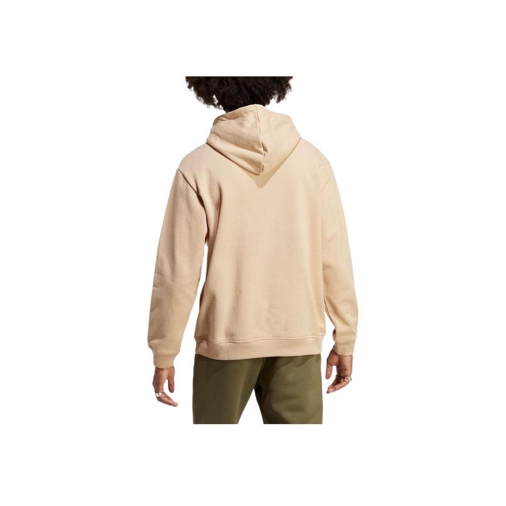 Adidas Оригинальная толстовка с капюшоном с вышитым логотипом и трилистником, бежевая, с завязками на талии, для мужчин IC8417