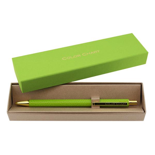 Color Chart Leather Wrapped Ballpoint Pen