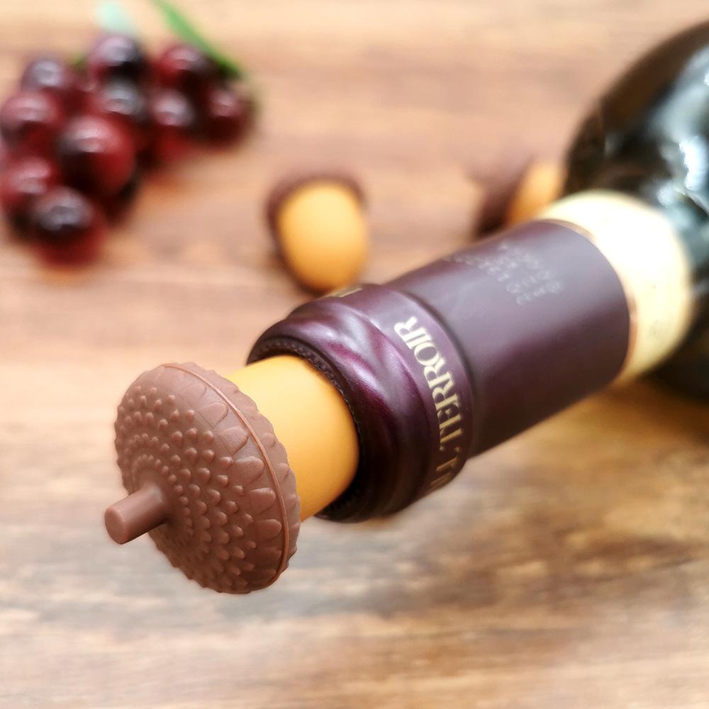 1pc New Mini Acorn Bottle Stopper Silicone Pinecone Champagne Stopper Red Wine Stopper Wine Bottle Cap
