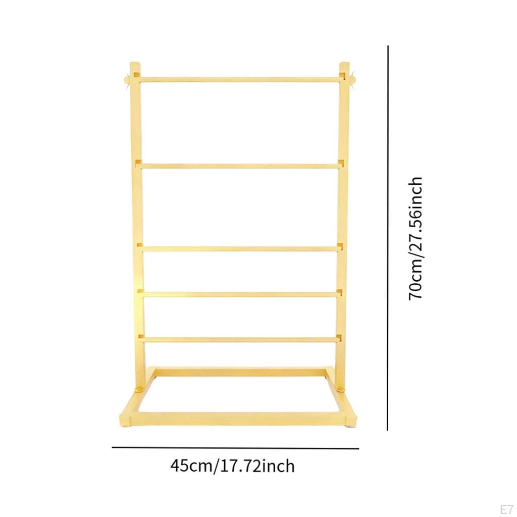 Ribbon Organizer 5 Layer Wire Spool Display Shelf Metal Rack for Cake Shop Sewing Craft Room