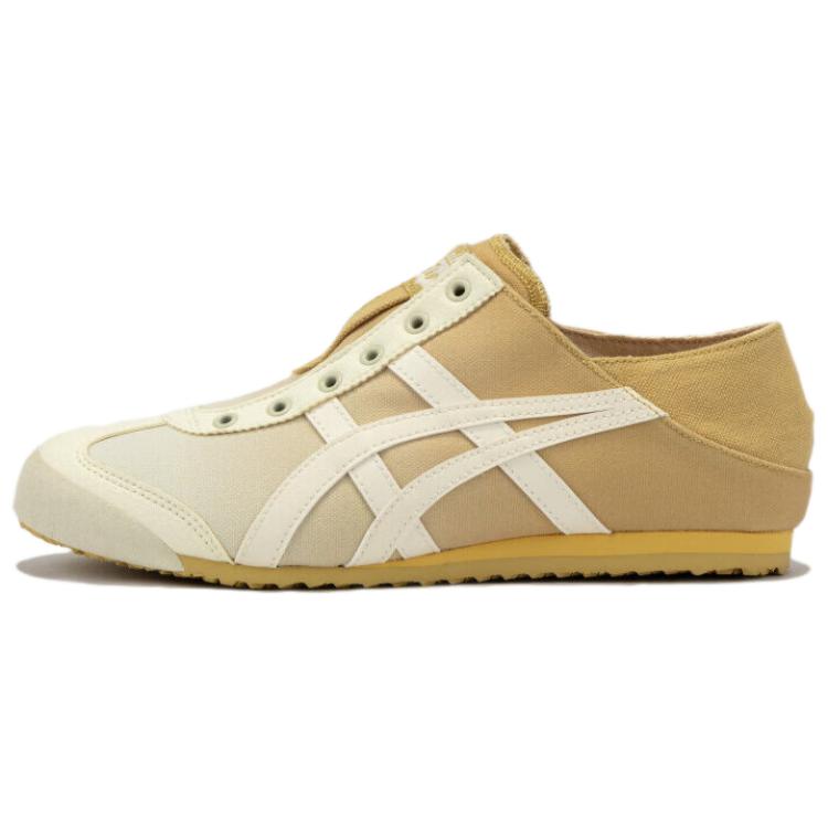 ONITSUKA TIGER Унисекс Желтые Белые Mexico 66 Канвасные Низкие Повседневные Кроссовки 1183C262-100