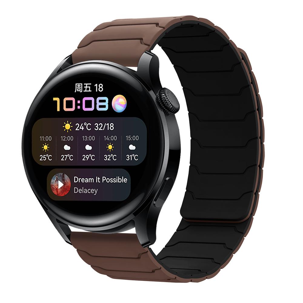 Силиконовый магнитный ремешок 20мм 22мм 18мм для Samsung Galaxy watch 7/6/5 active 2 amazfit браслет HUAWEI watch GT 2e 3 ремешок