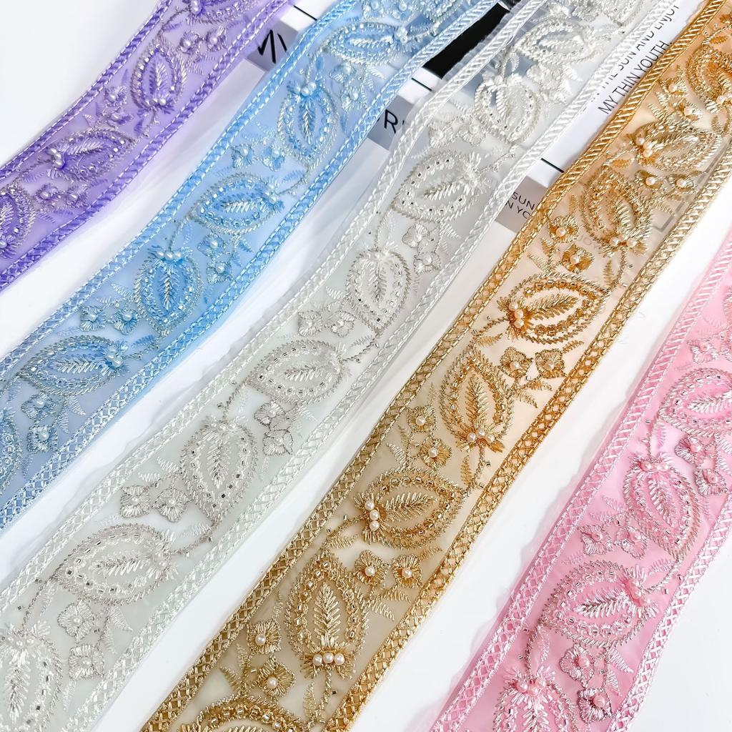 6 см Экзотический стиль Вышивка бисером Штрих-код Одежда Этническая одежда Манжеты Воротник Декоративное кружево Аксессуары